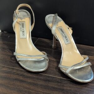The Jimmy Choo Articolo 247 India Stiletto Sandal Heels Size 38 1/2